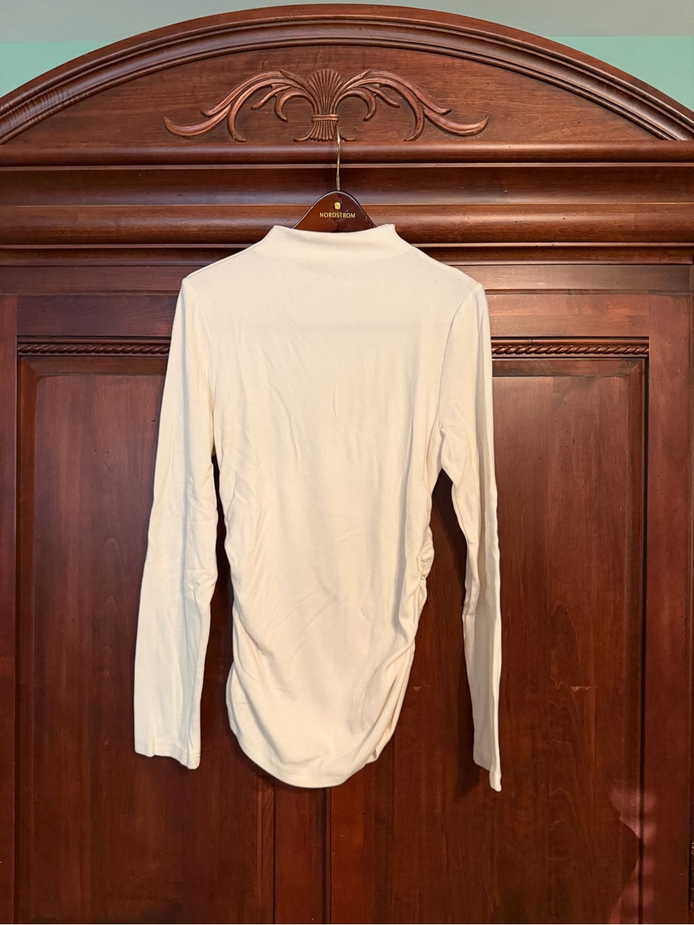 OGL Cream Long-Sleeve Mock Neck Bodysuit